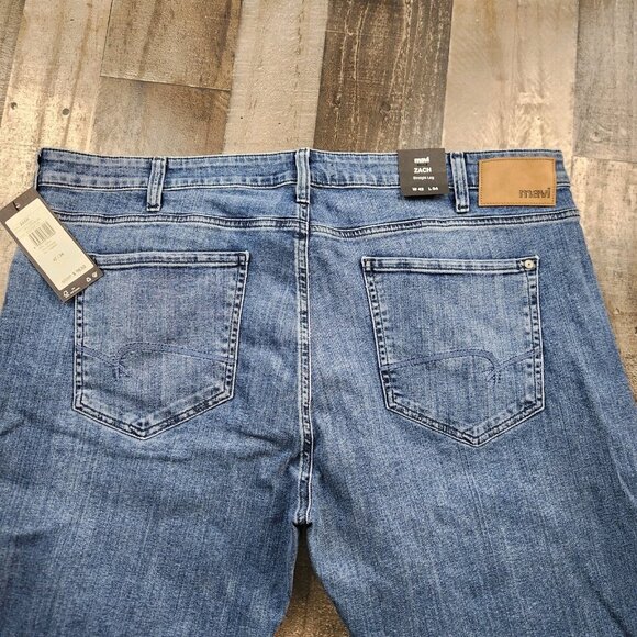 Mens Mavi Zach Straight Leg size 42x34 Mid Rise Blue Denim Jeans - Picture 4 of 11